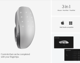 一鼠三用!Melt集鼠标、触摸板、数字键盘于一身:1680元!