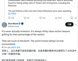特斯拉因Robotaxi被股东起诉欺诈 马斯克怒斥律师：地球上最坏的人！